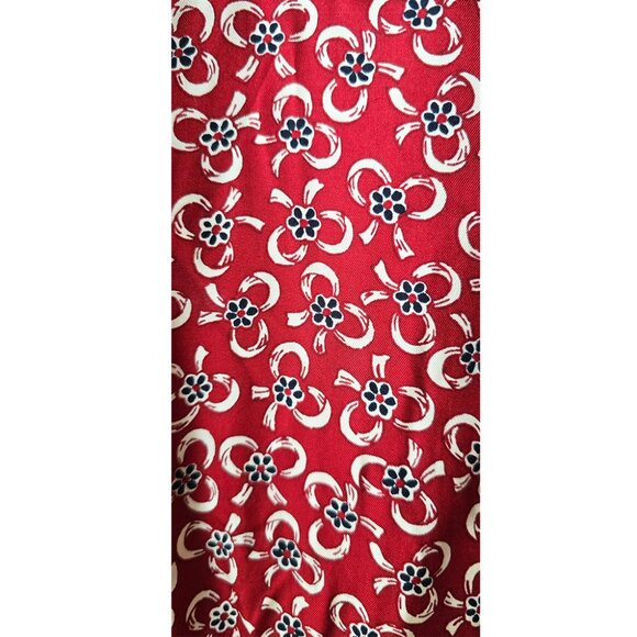 NWT Doen Sweet Silk Evienne Short Sleeved Tea Dress in Ameline Ditsy Red XL NWT - Picture 9 of 9